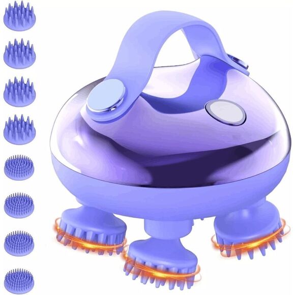 Electric Scalp Head Massager, Waterproof Massager with 8 Heads 84 Nodes - Picture 1 of 7